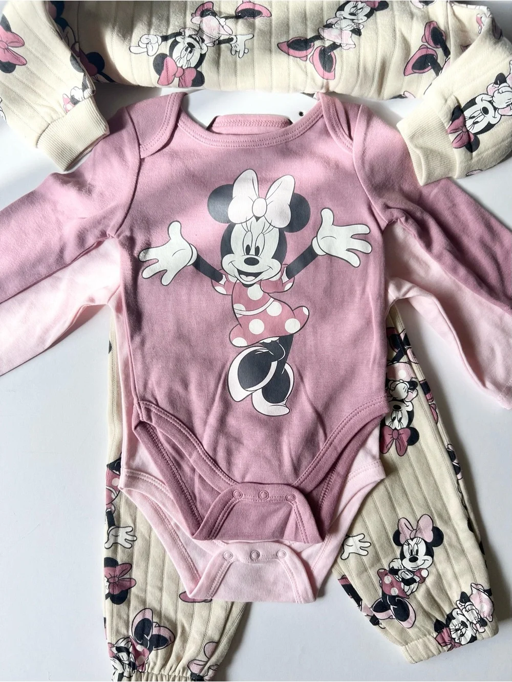 Disney Baby Girl Princess and Minnie Mouse Print Matching Sets Size 3-6 months